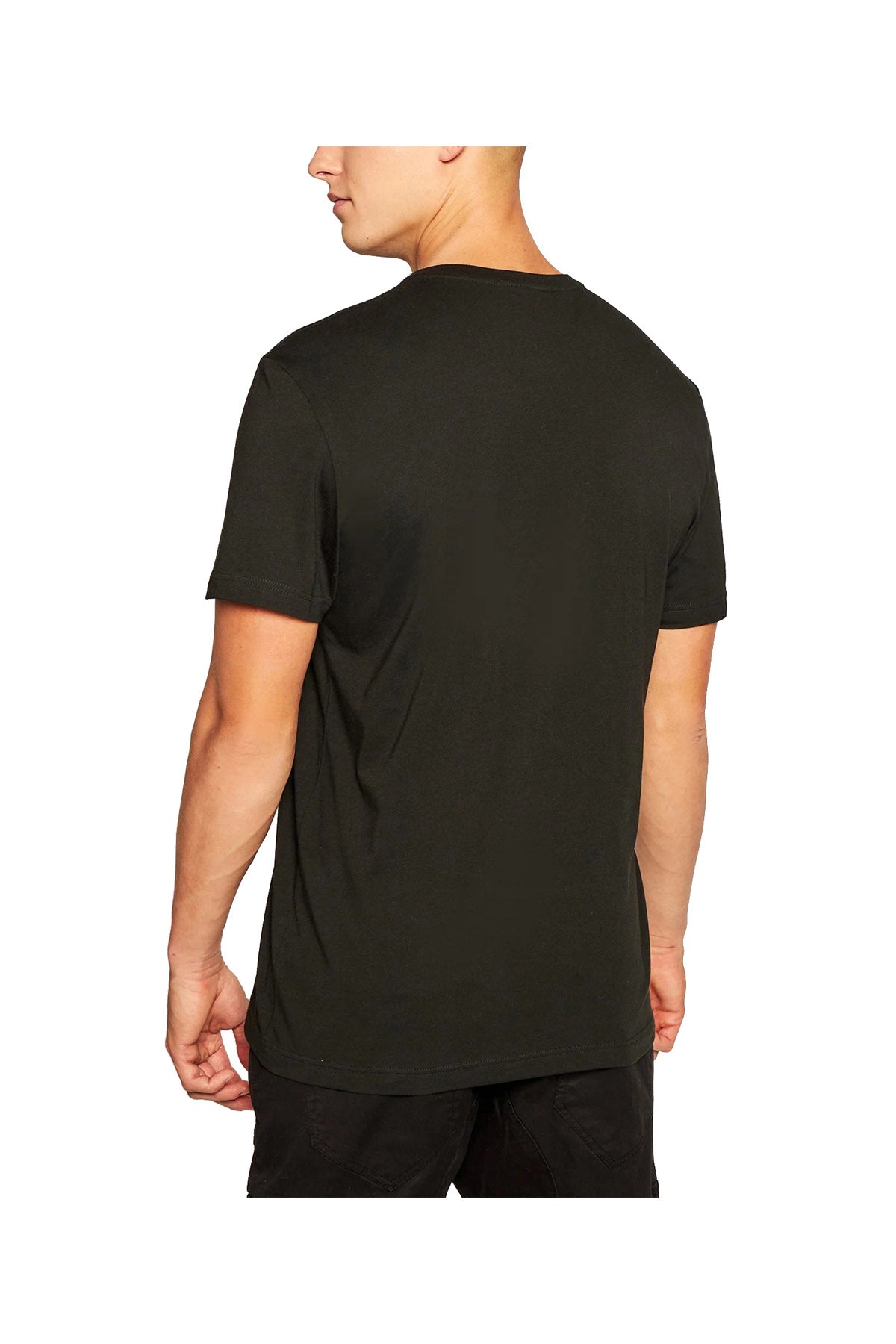 LACOSTE T-Shirt Uomo Logo Frontale Nero Nero