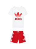 ADIDAS Adidas Coordinato Unisex Bimbo Bianco/rosso - Multicolore Bianco/rosso