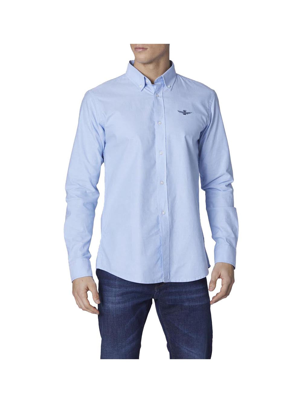 AERONAUTICA MILITARE 2 USCITA Aeronautica Militare Camicia Uomo Celeste - Turchese Celeste