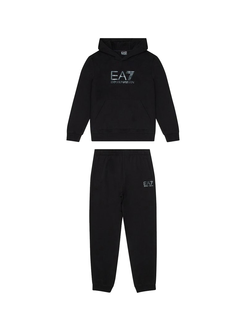 EA7 Ea7 Tuta Bambino Nero Nero