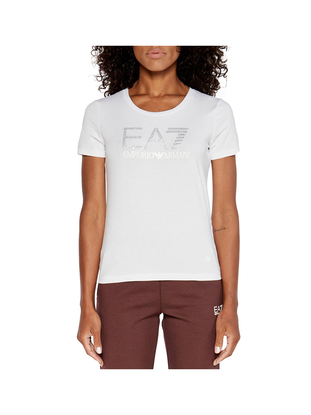 EA7 Ea7 T-Shirt Donna Bianco Bianco