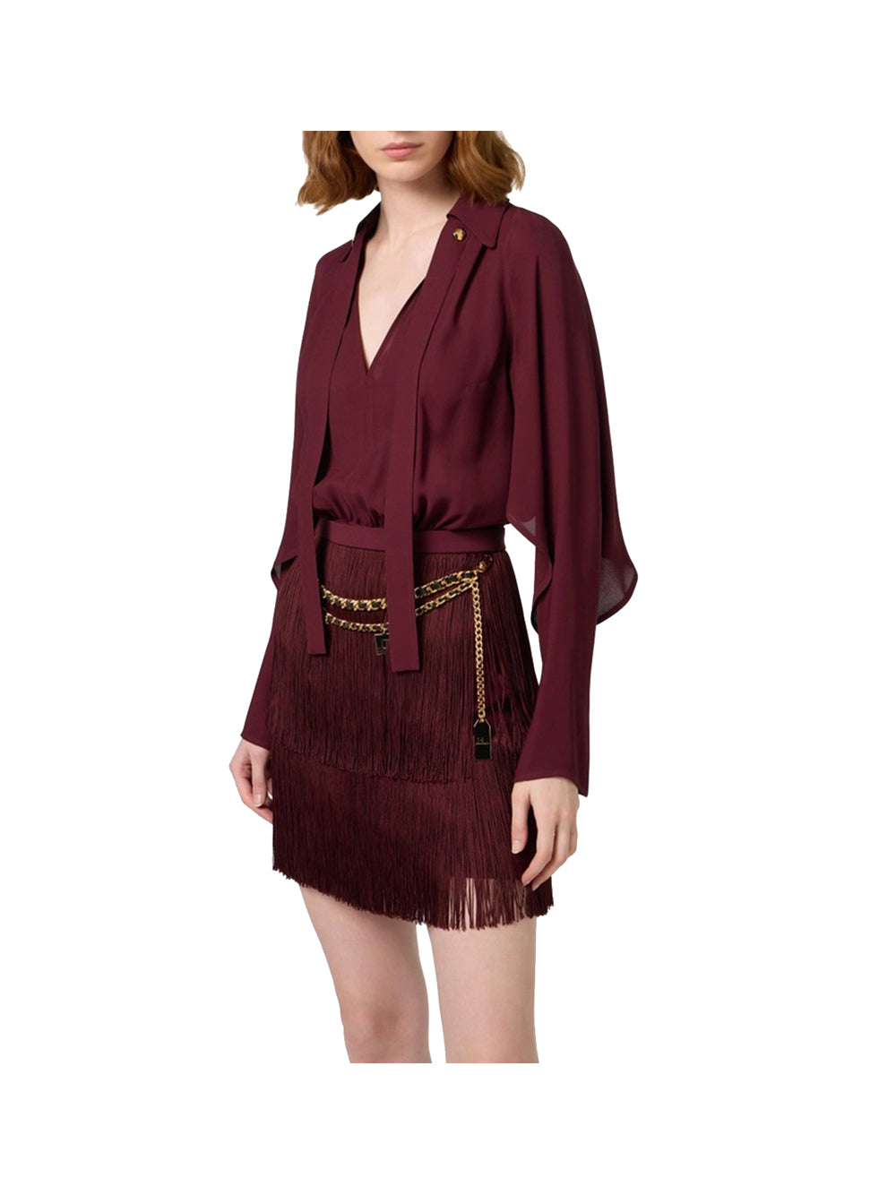 ELISABETTA FRANCHI 1USCITA Elisabetta Franchi Abito Donna Bordeau - Rosso Bordeau