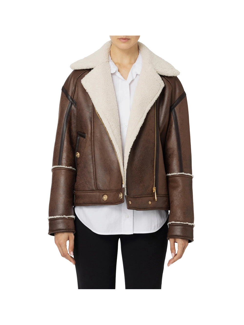 ELISABETTA FRANCHI 1USCITA Elisabetta Franchi Cappotto Donna Cuoio - Marrone Cuoio