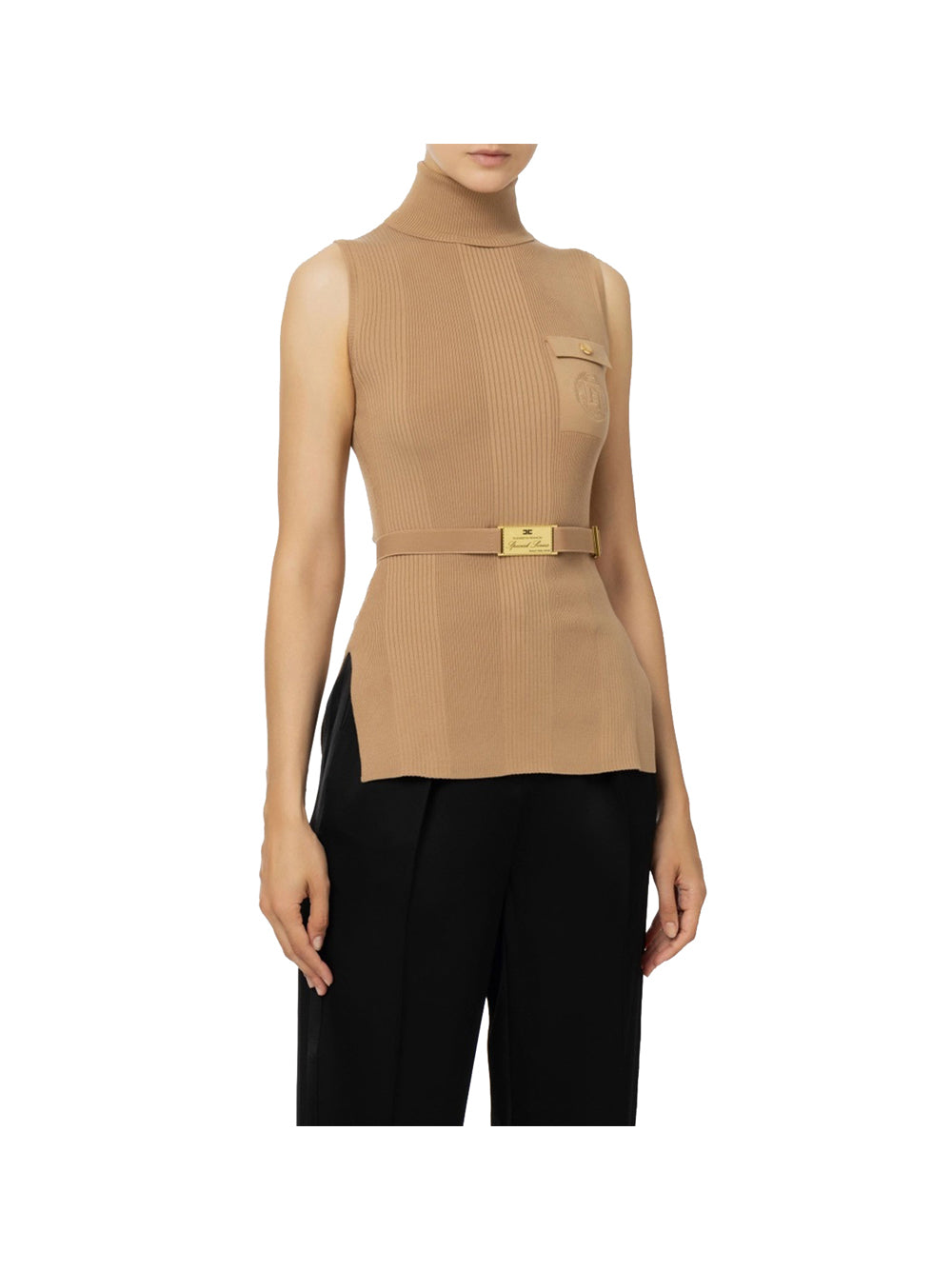 ELISABETTA FRANCHI 1USCITA Elisabetta Franchi Maglia Donna Cammello - Marrone Cammello