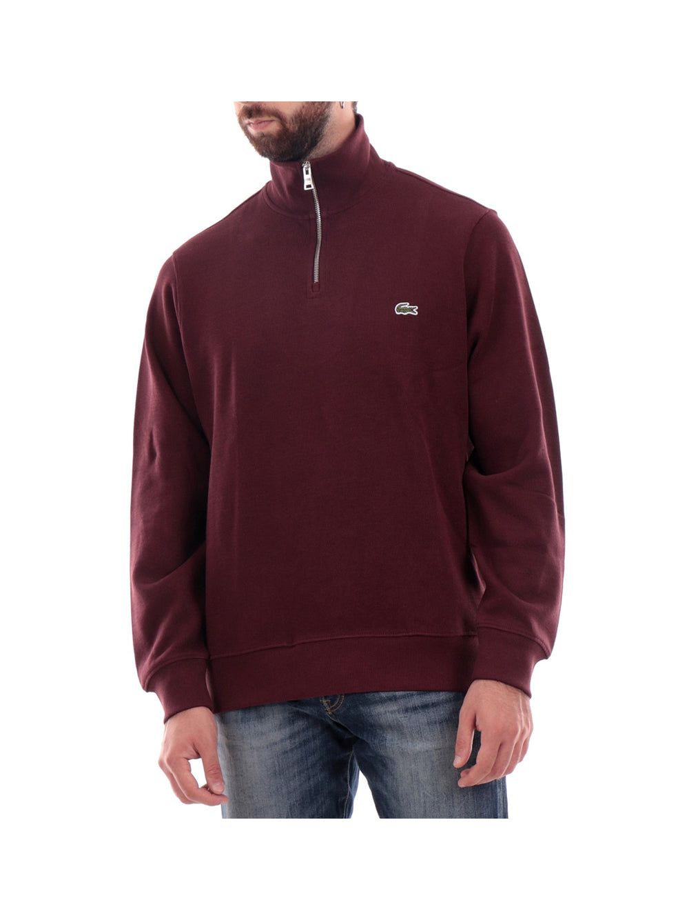 LACOSTE Lacoste Felpa Uomo Rosso Scuro - Rosso Rosso scuro