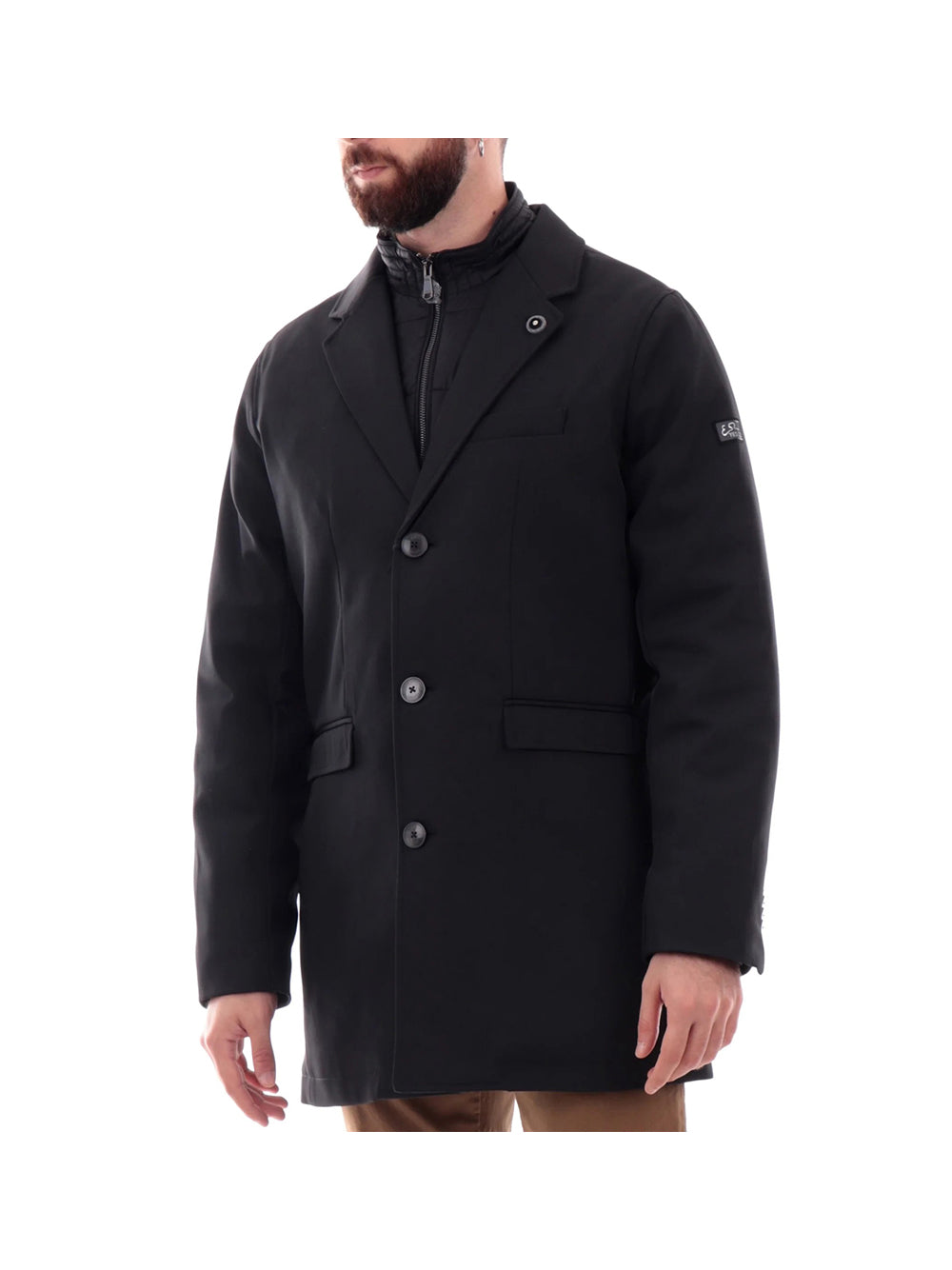 YES ZEE STC Yes Zee Cappotto Uomo Nero Nero
