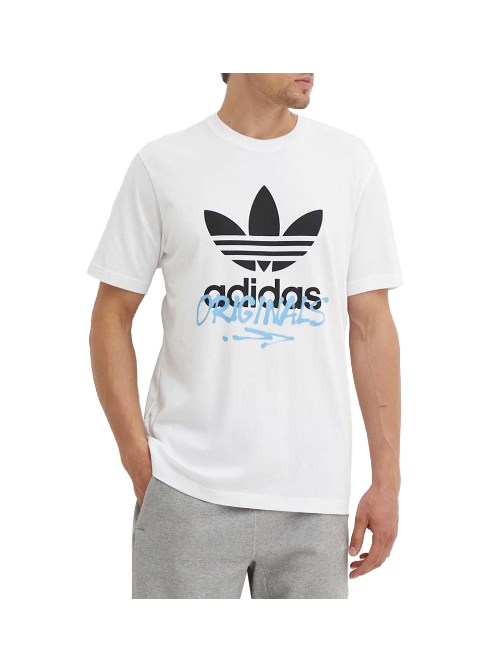 ADIDAS Adidas T-Shirt Uomo Bianco Bianco