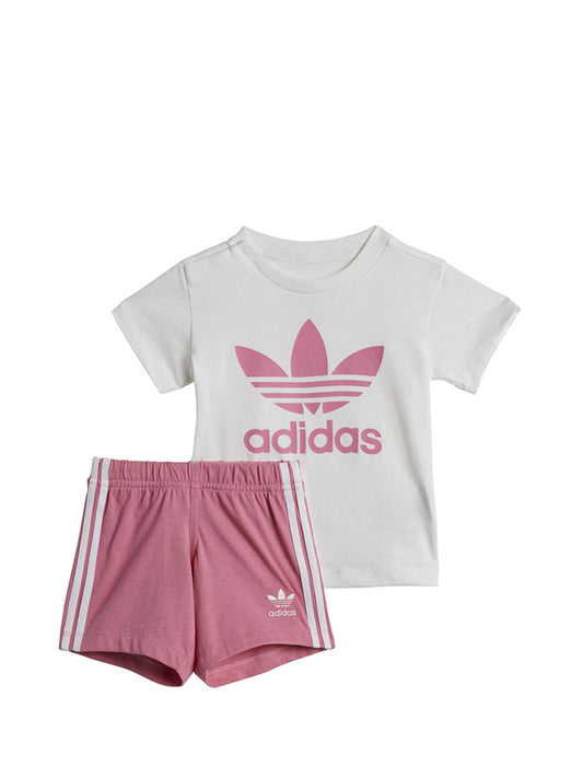 Adidas Coordinato Bambina Rosa/bianco - Multicolore