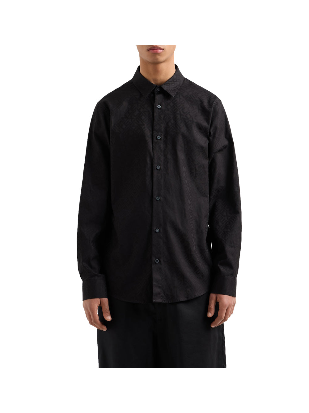 ARMANI EXCHANGE Armani Exchange Camicia Uomo Black All Over Small - Nero Black All Over Small