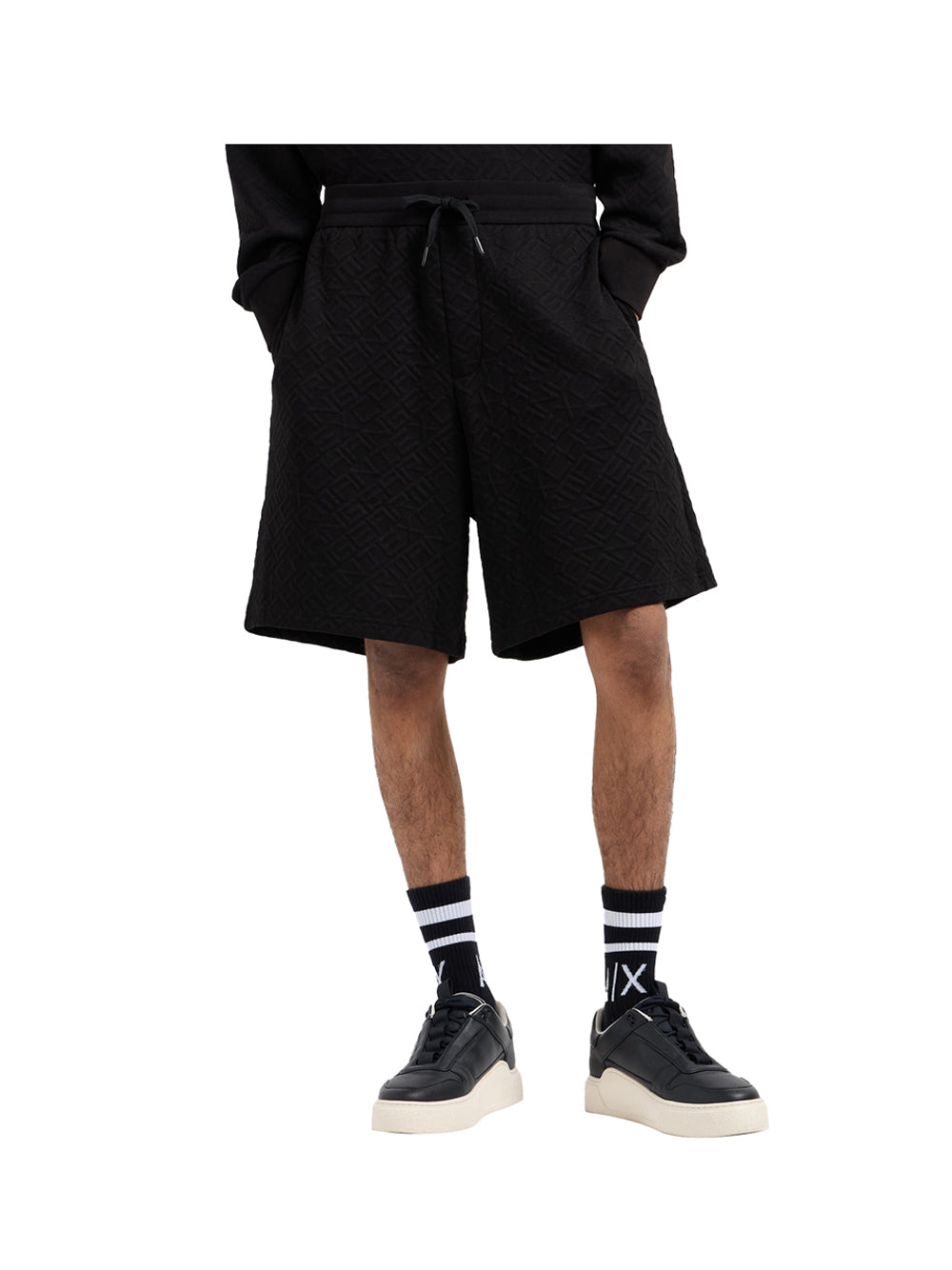 ARMANI EXCHANGE Armani Exchange Bermuda Uomo Black Allover Big lo - Nero Black Allover Big Lo