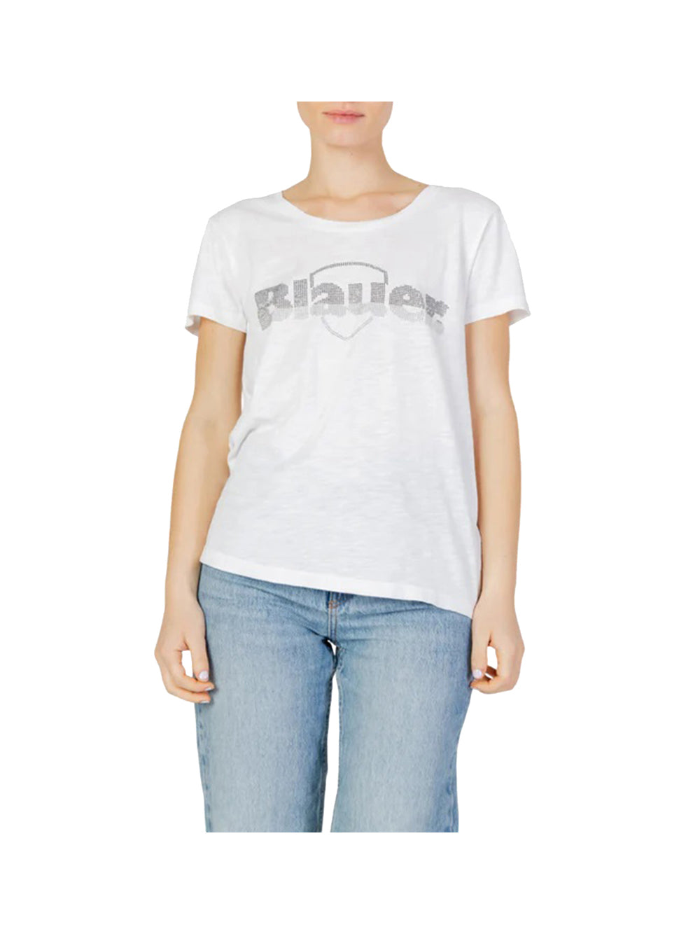 BLAUER Blauer T-Shirt Donna Bianco Neve - Bianco Bianco neve