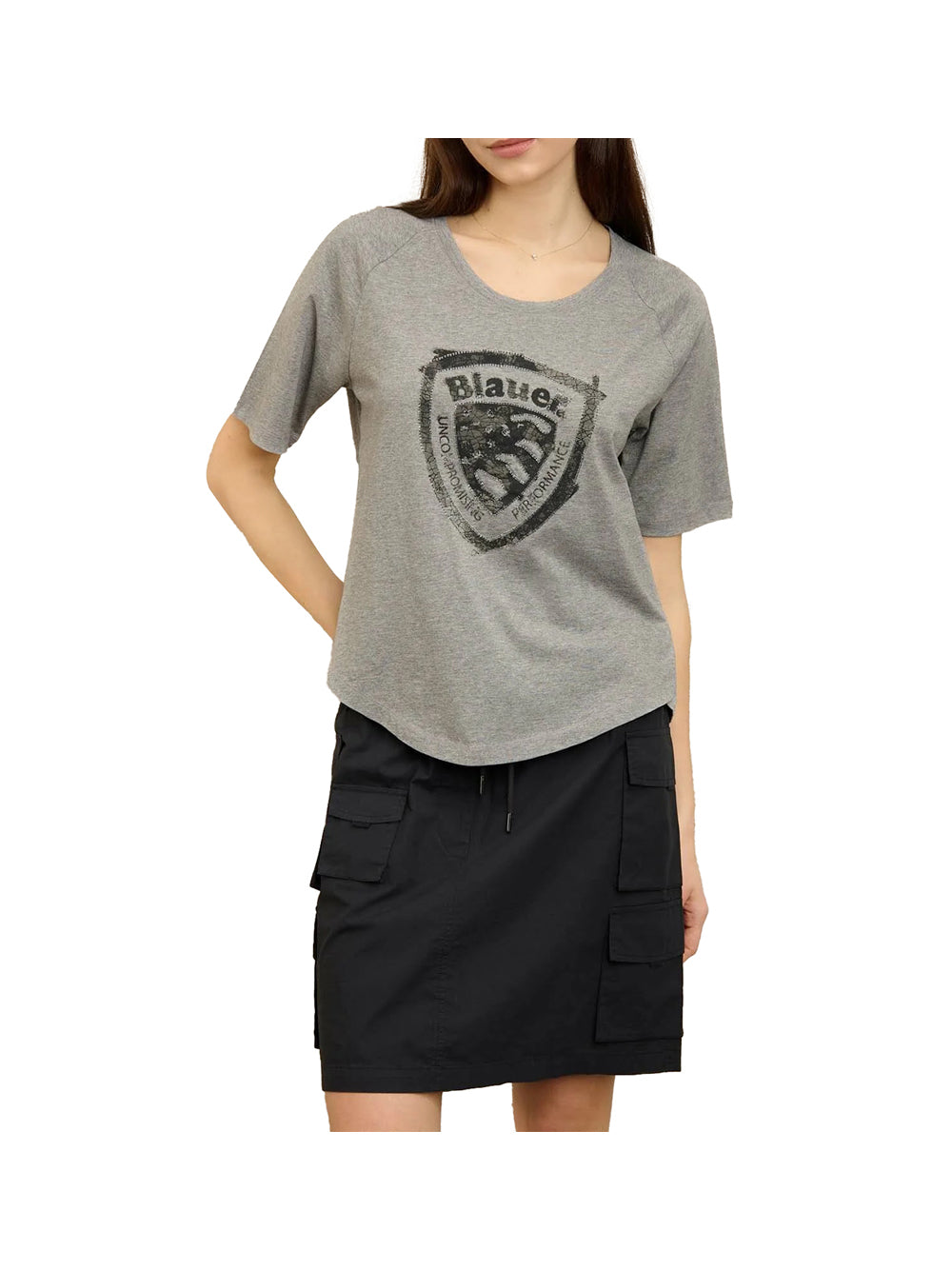 BLAUER Blauer T-Shirt Donna Grigio Grigio