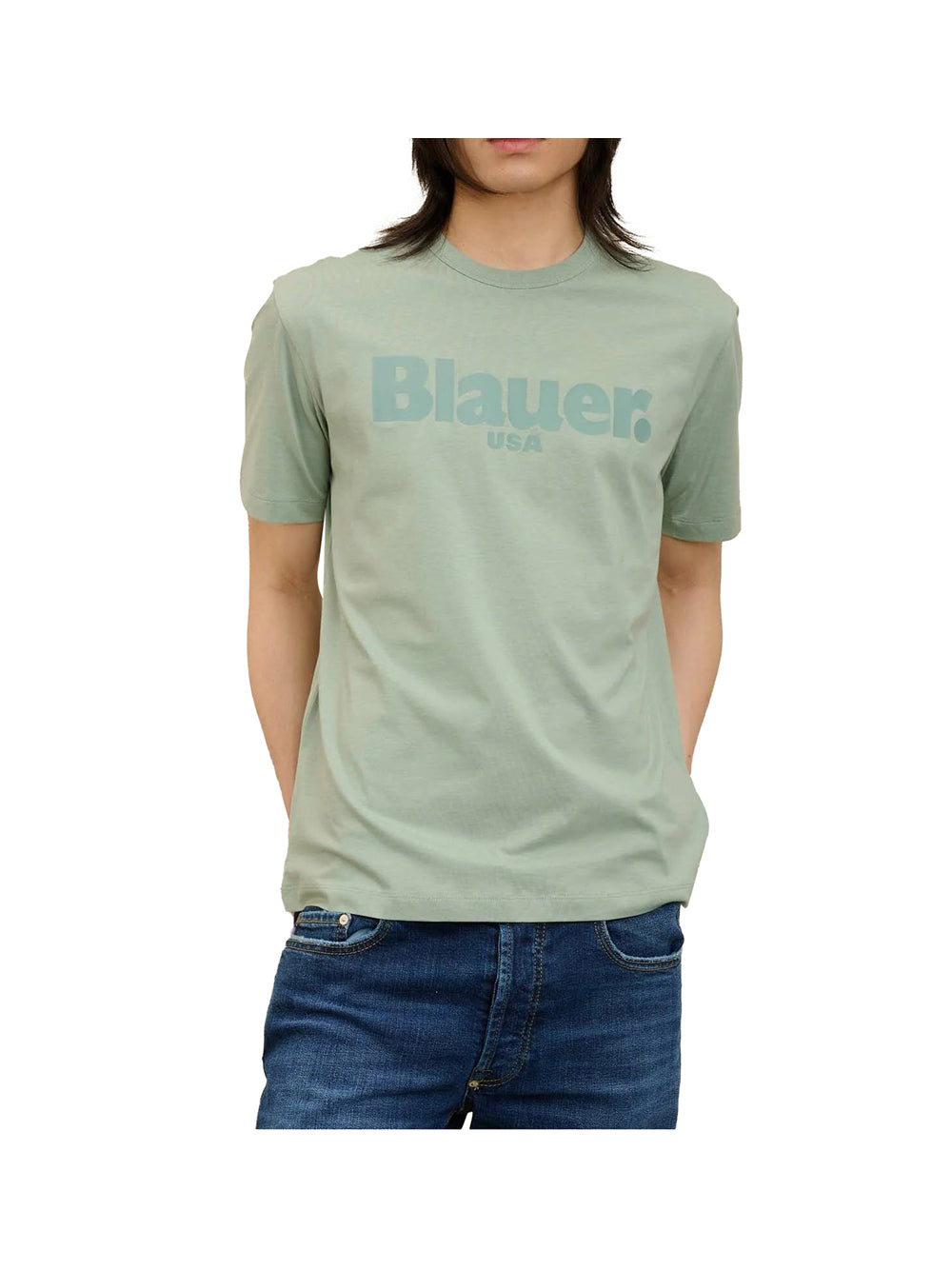BLAUER Blauer T-Shirt Uomo Green - Verde GREEN