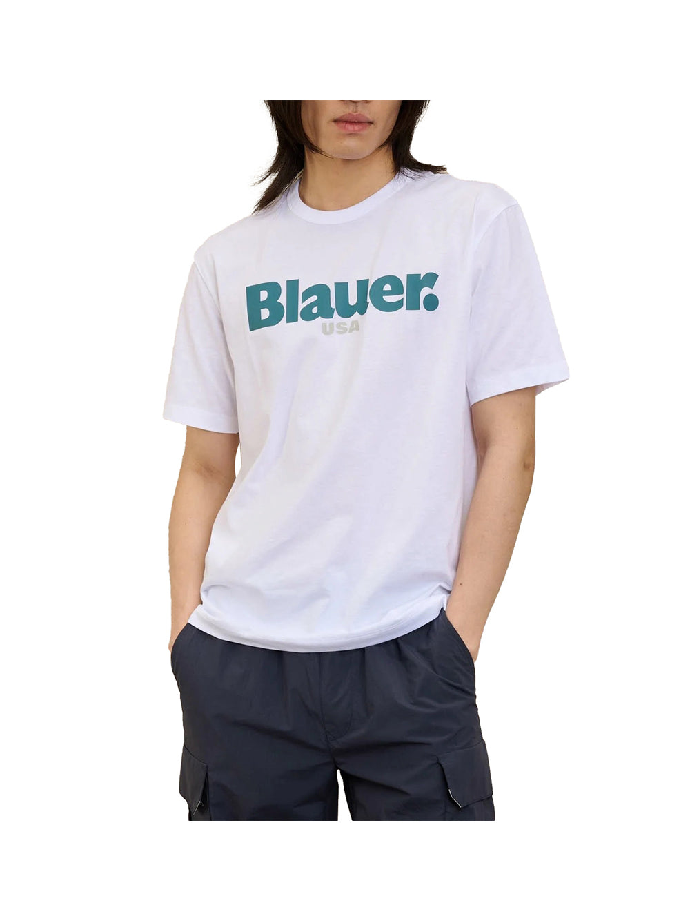 BLAUER Blauer T-Shirt Uomo Bianco Bianco