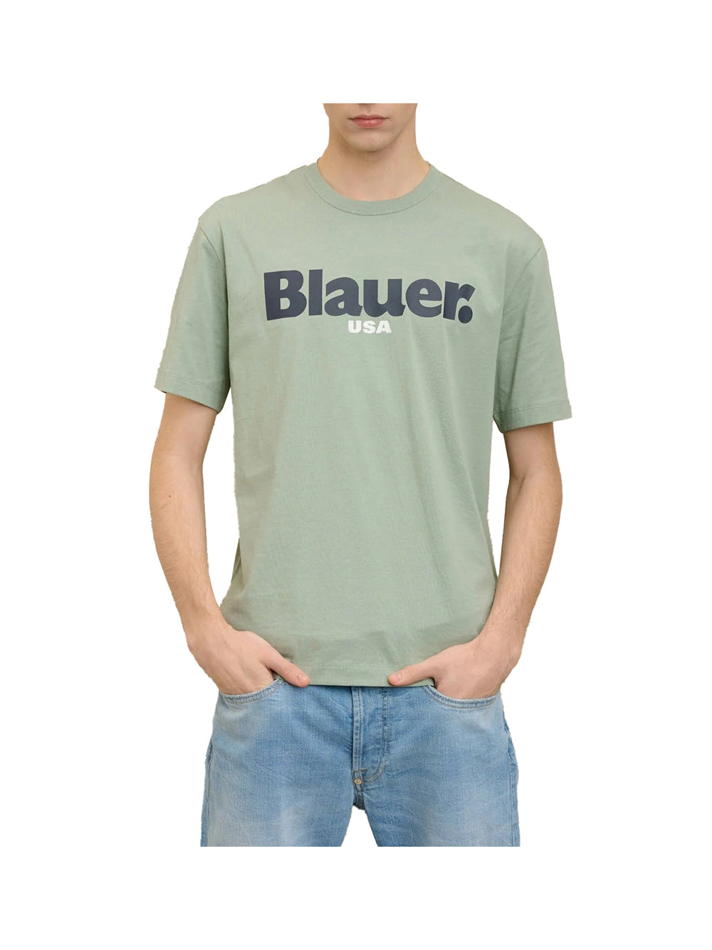 BLAUER Blauer T-Shirt Uomo Green - Verde GREEN