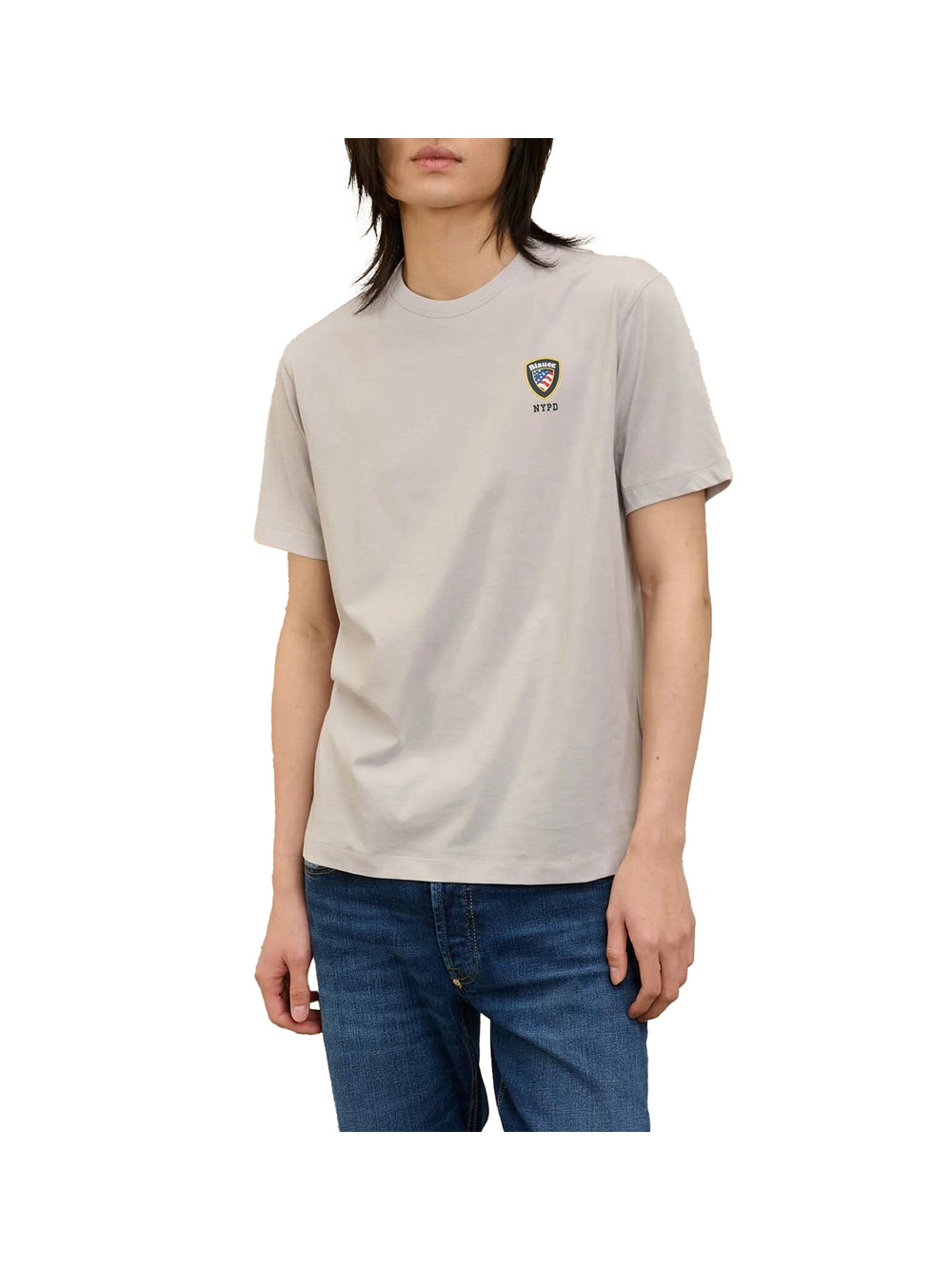 BLAUER Blauer T-Shirt Uomo Pietra - Grigio PIETRA