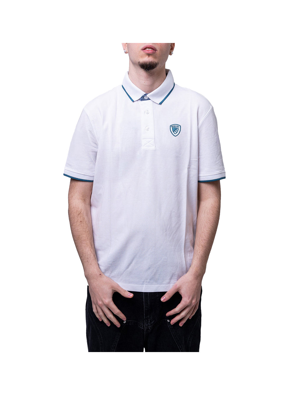BLAUER Blauer Polo Uomo Bianco Bianco