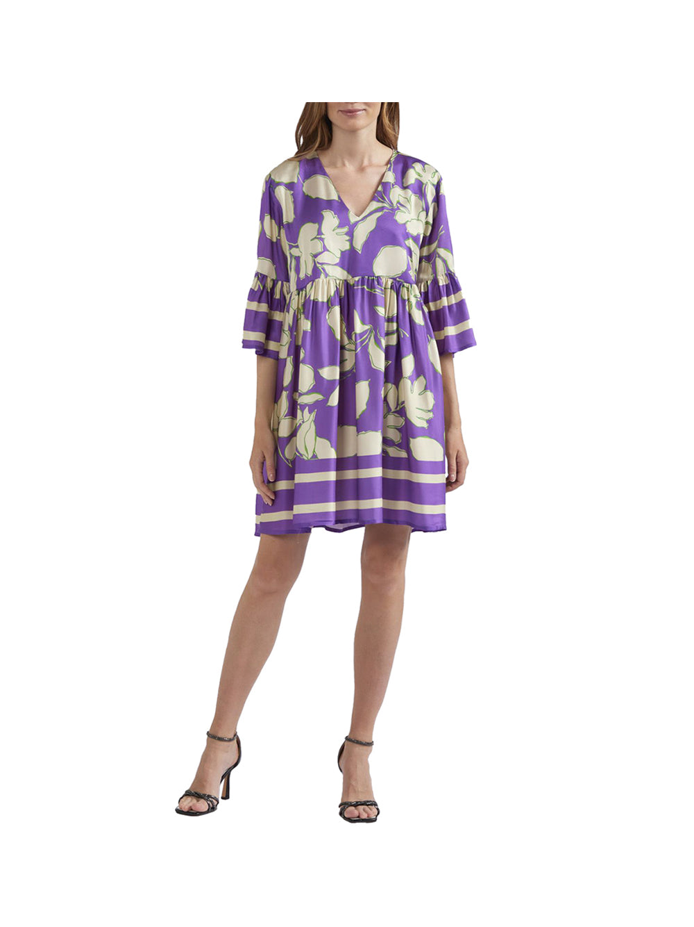 CAFE' NOIR STC Cafè Noir Abito Donna Maxy Fiore Viola - Viola Maxy Fiore Viola