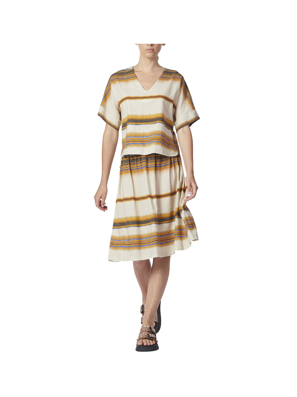 CAFE' NOIR STC Cafè Noir Blusa Donna Riga Sfumata - Multicolore Riga Sfumata