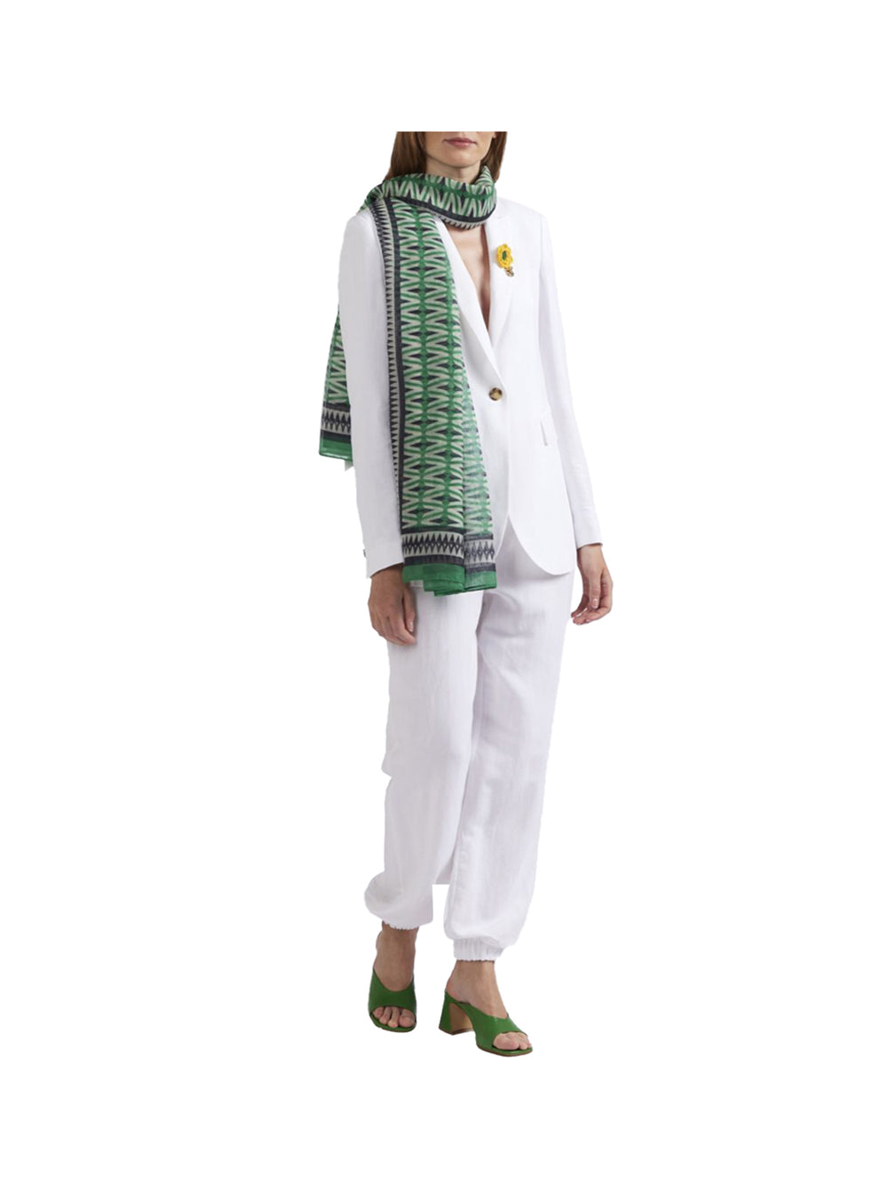 CAFE' NOIR STC Cafè Noir Foulard Donna Rombo Multiverde - Verde Rombo Multiverde