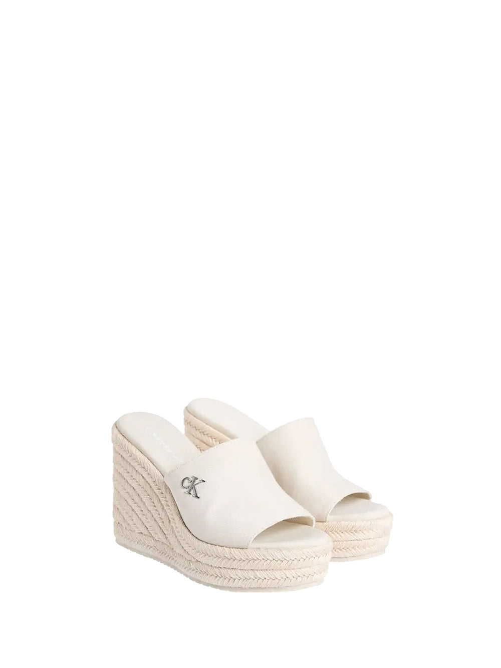 CALVIN CALZATURE 2USCITA Calvin Klein Sandalo Basso Donna Panna - Bianco Panna