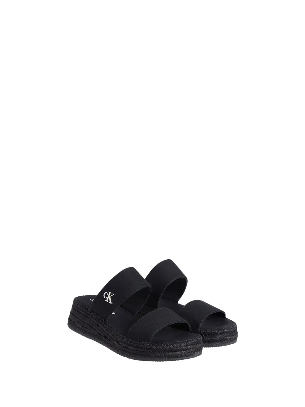 CALVIN CALZATURE 2USCITA Calvin Klein Sandalo Basso Donna Triple Black - Nero Triple Black