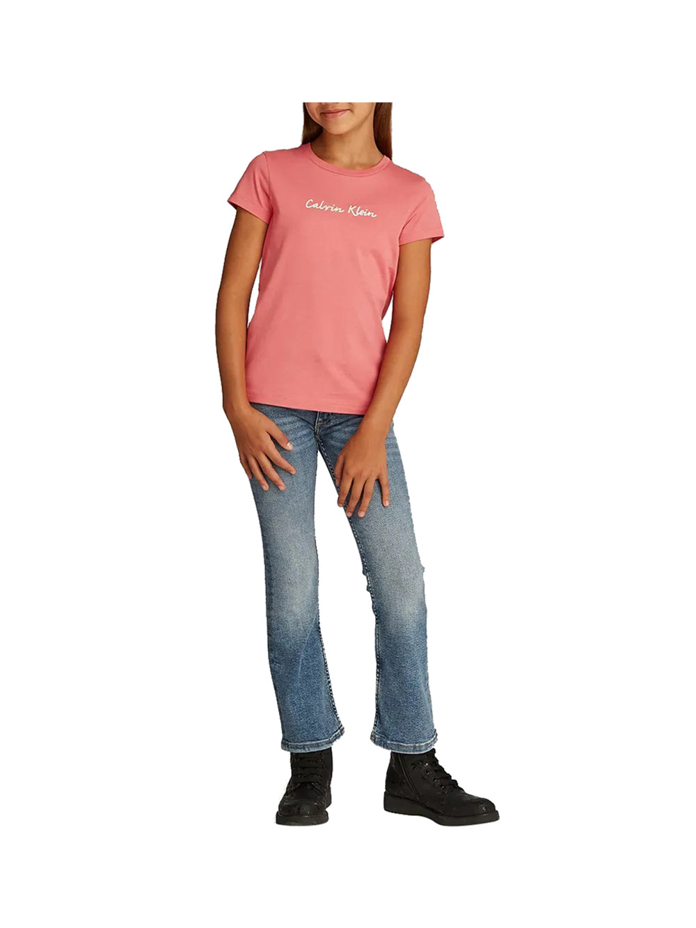 CALVIN2 2USCITA Calvin Klein T-Shirt Bambina Corallo - Arancione Corallo