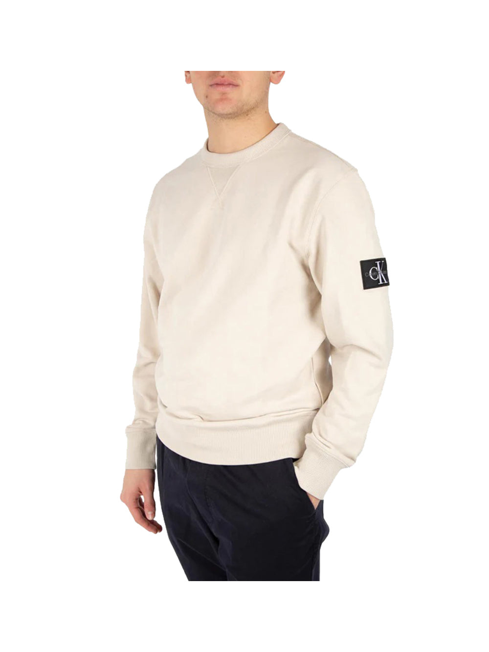 CALVIN2 2USCITA Calvin Klein Felpa Uomo Panna - Bianco Panna