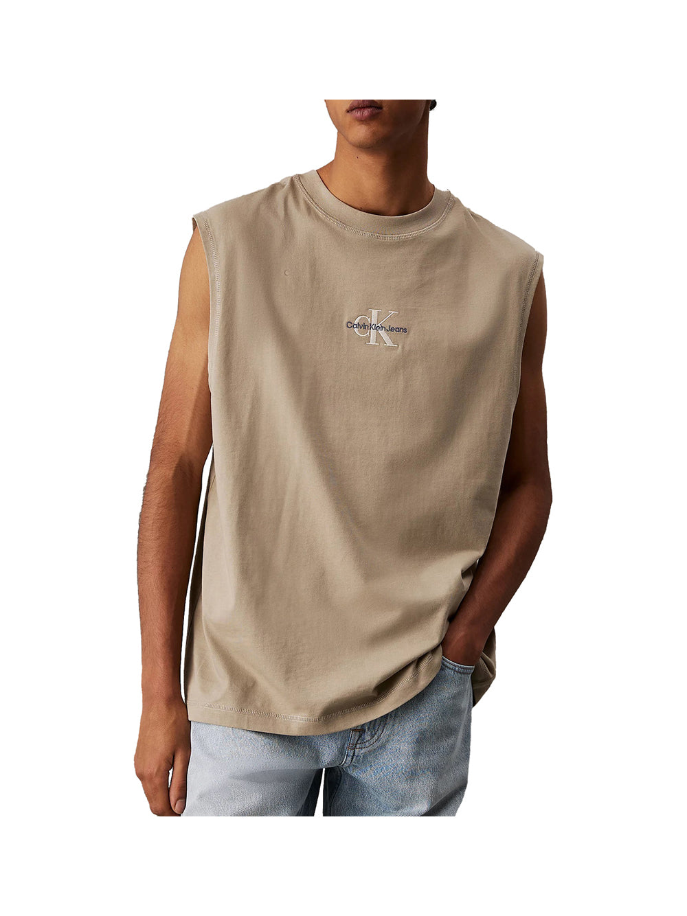CALVIN2 2USCITA Calvin Klein Top Uomo Beige Beige