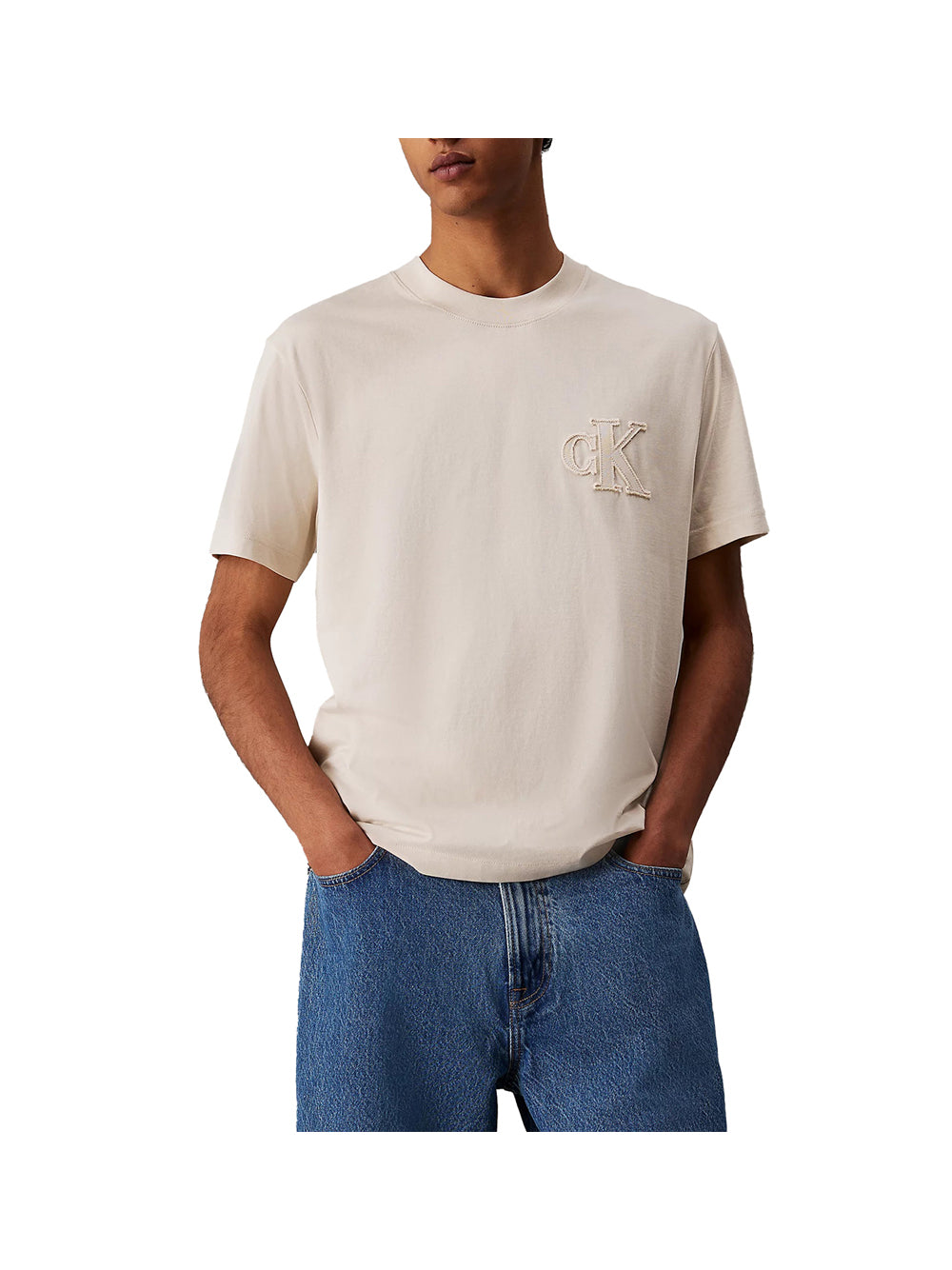 CALVIN2 2USCITA Calvin Klein T-Shirt Uomo Beige Beige