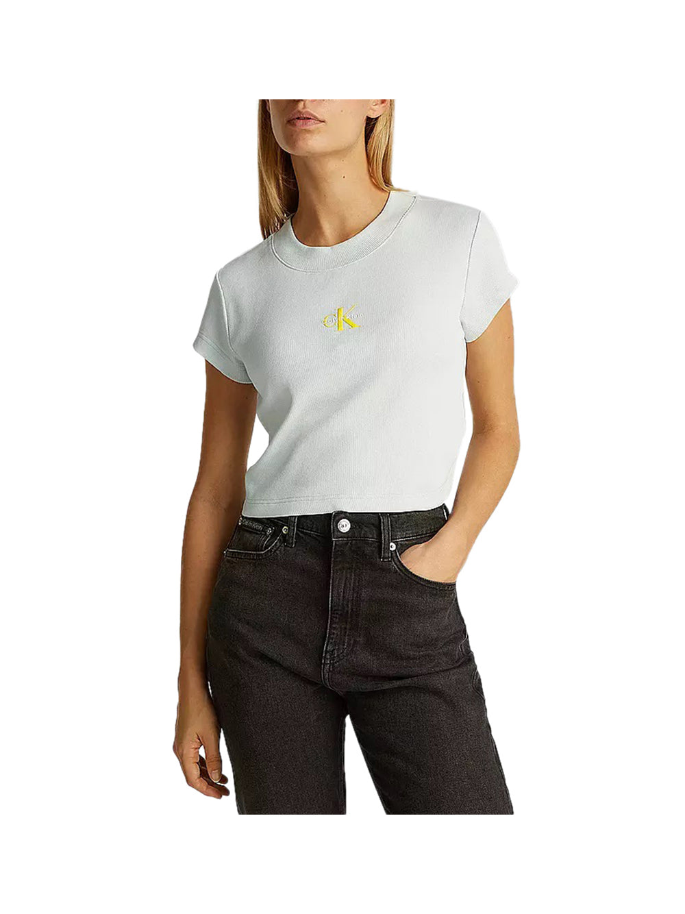 CALVIN2 2USCITA Calvin Klein T-Shirt Donna Sprout Green - Turchese Sprout Green