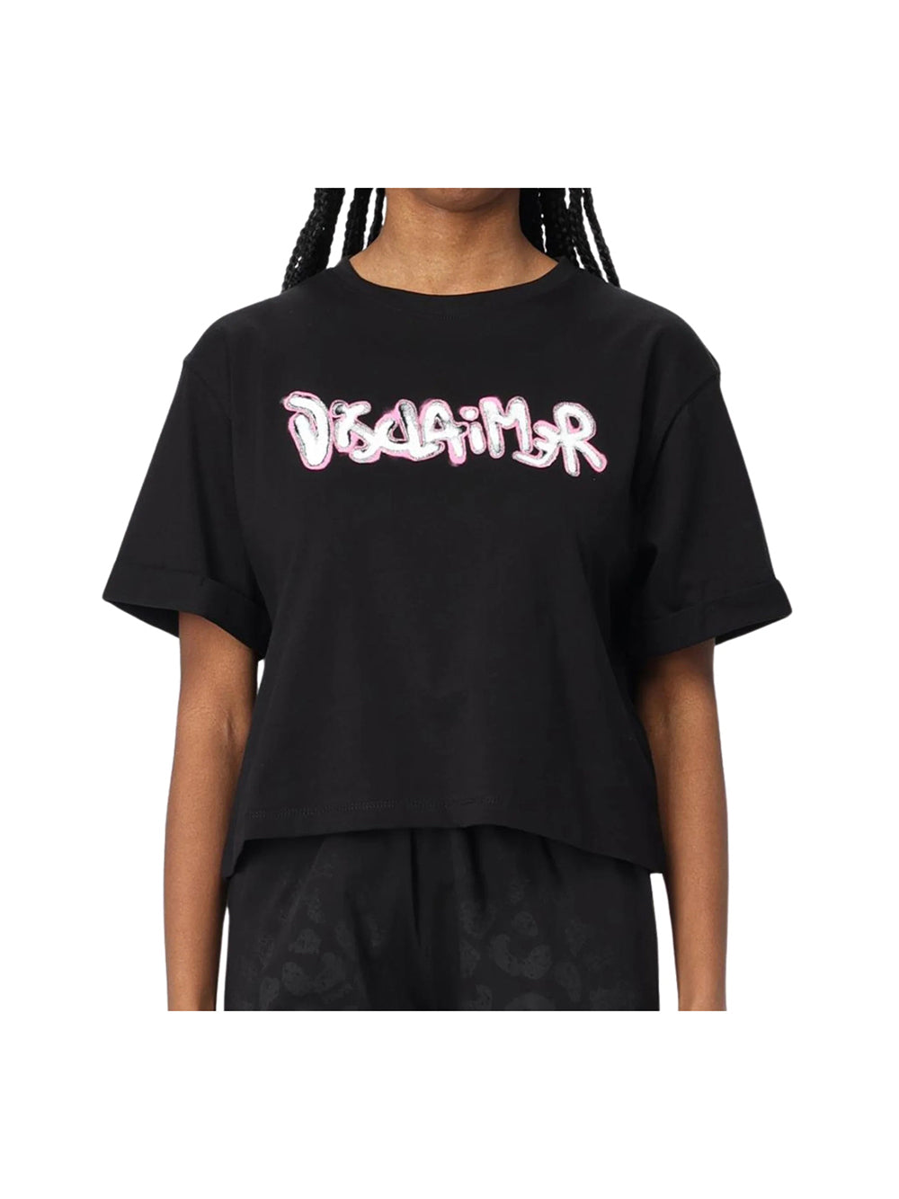 DISCLAIMER Disclaimer T-Shirt Donna Nero Nero