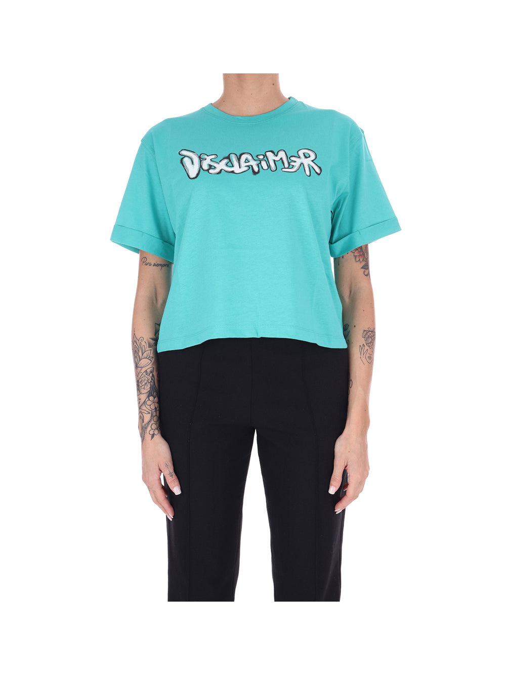 DISCLAIMER Disclaimer T-Shirt Donna Verde Verde