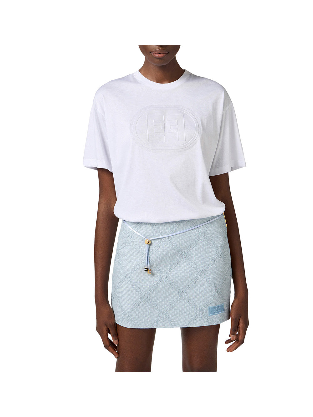 ELISABETTA FRANCHI 1USCITA Elisabetta Franchi T-Shirt Donna Gesso - Bianco Gesso