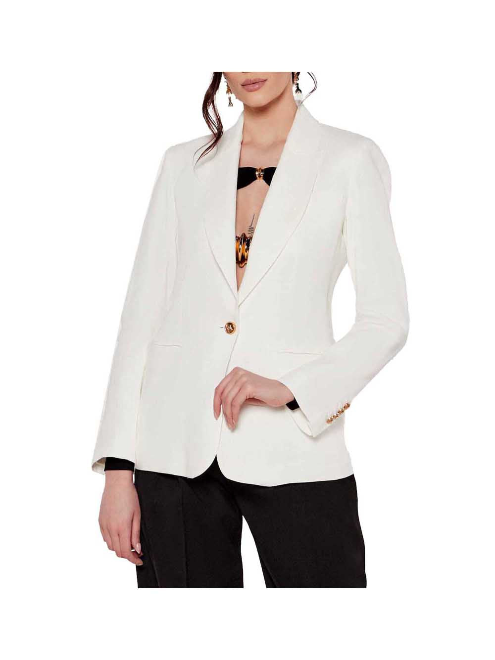 ELISABETTA FRANCHI 2USCITA Elisabetta Franchi Giacca Donna Avorio Avorio