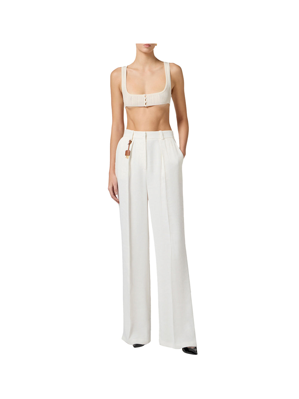 ELISABETTA FRANCHI 2USCITA Elisabetta Franchi Pantalone Donna Avorio Avorio