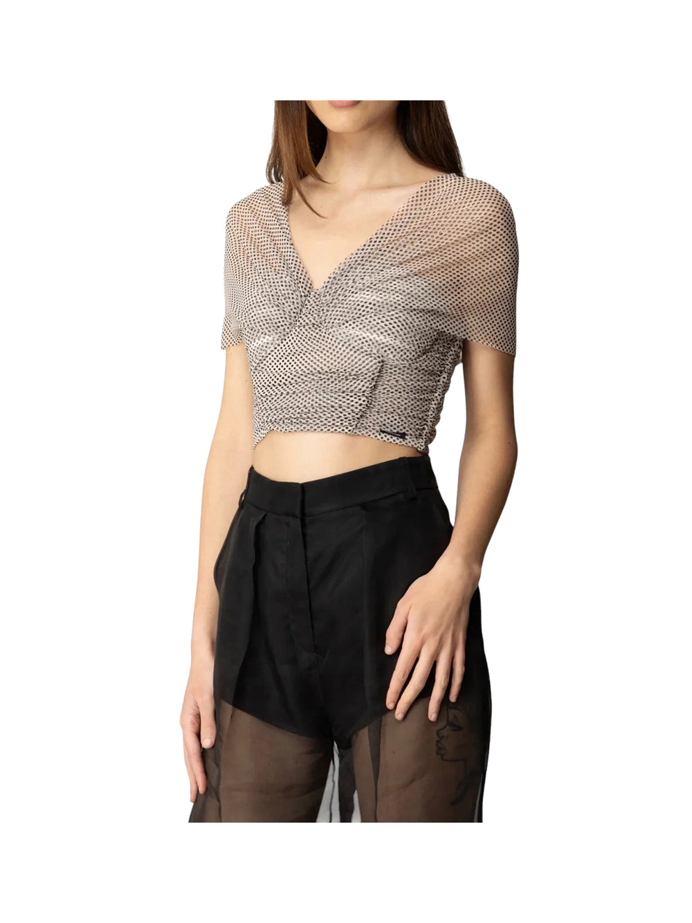 ELISABETTA FRANCHI 2USCITA Elisabetta Franchi Top Donna Burro/nero - Multicolore Burro/nero