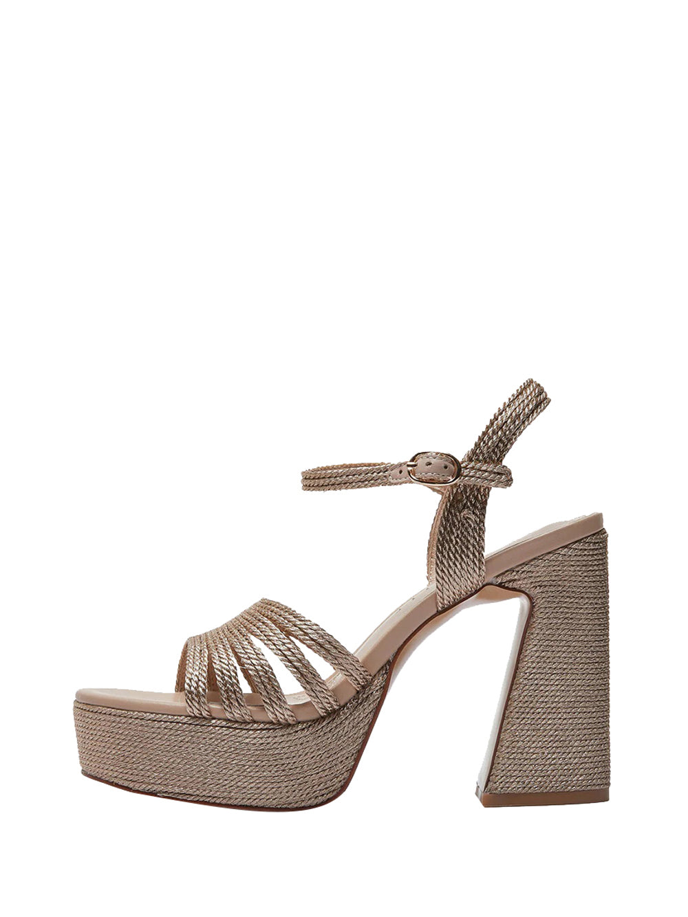 EMANUELLE VEE 2USCITA Emanuelle Vee Sandalo Basso Donna Naturale - Beige Naturale