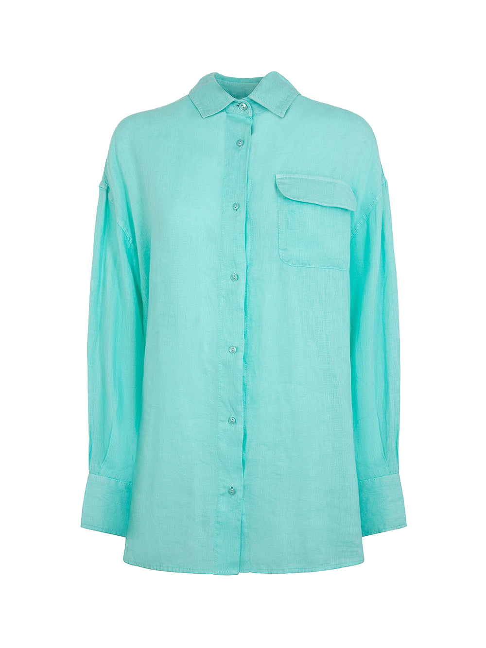 F**K VETRINA F**k Camicia Over Donna - Acquamarina ACQUAMARINA
