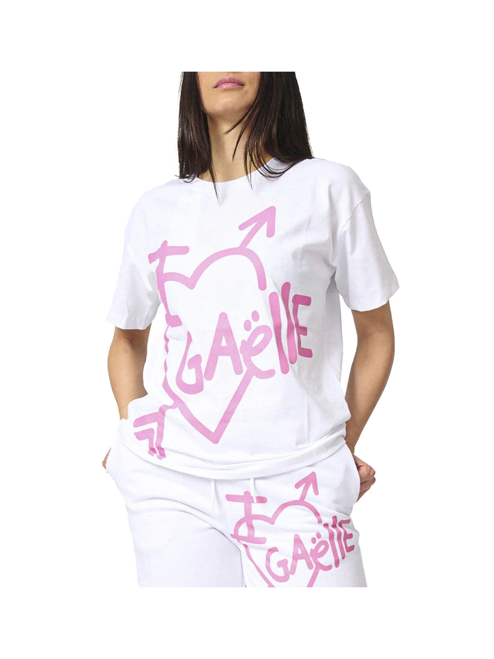 GAELLE PARIS Gaelle Paris T-Shirt Donna Bianco Bianco