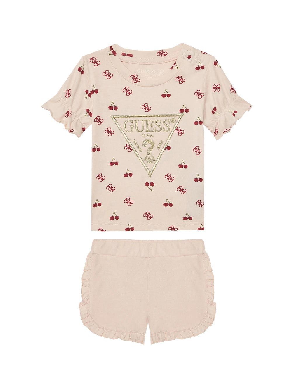GUESS 2 USCITA Guess Coordinato Bambina Rosa Rosa