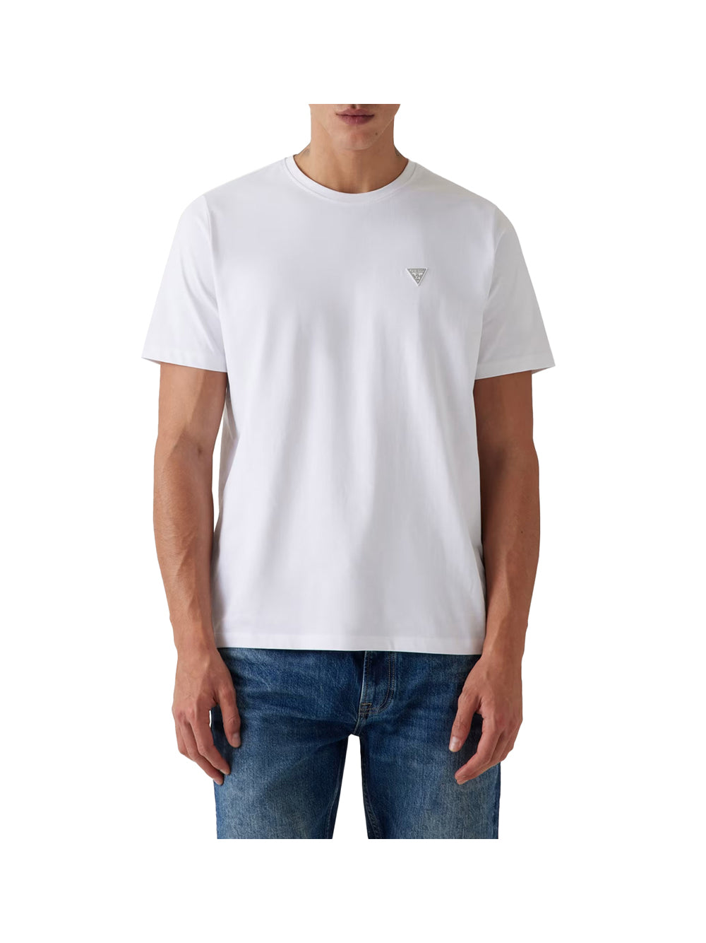 GUESS 2 USCITA Guess T-Shirt Ss Cn Patch tee - Bianco Bianco