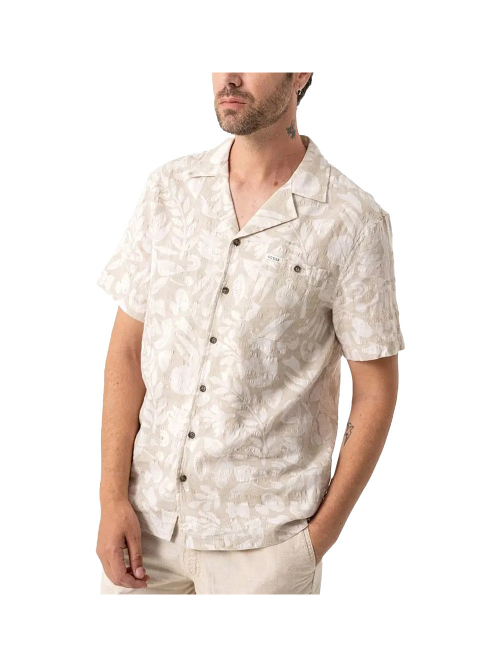 GUESS 2 USCITA Guess Camicia Uomo Beige Beige