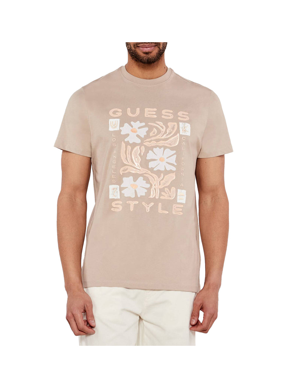GUESS 2 USCITA Guess T-Shirt Uomo Beige Beige