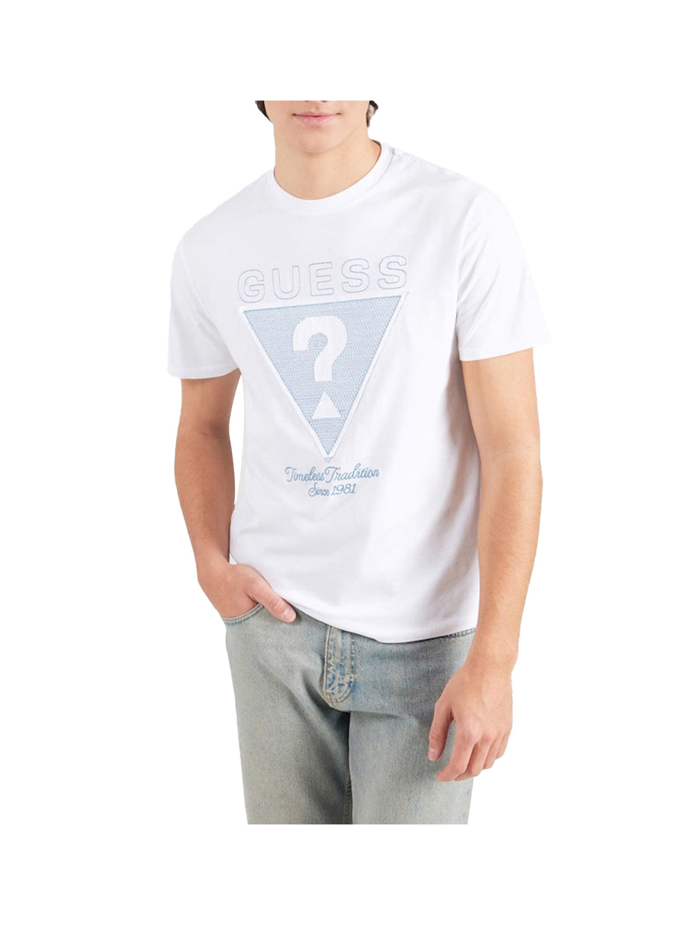 GUESS 2 USCITA Guess T-Shirt Uomo Bianco Bianco