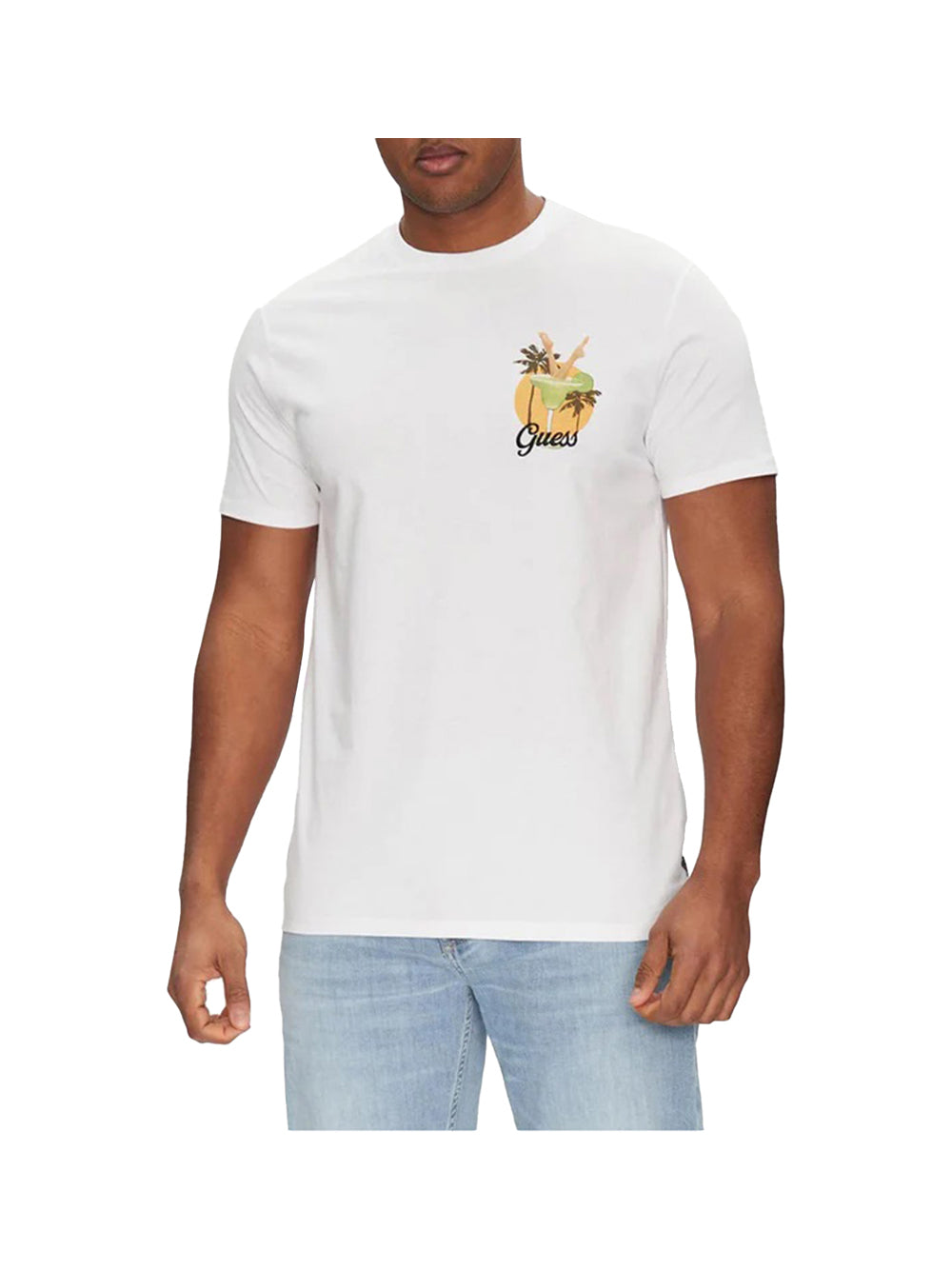 GUESS 2 USCITA Guess T-Shirt Uomo Bianco Bianco