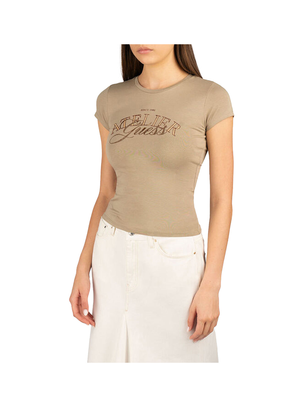 GUESS 2 USCITA Guess T-Shirt Donna Beige Beige