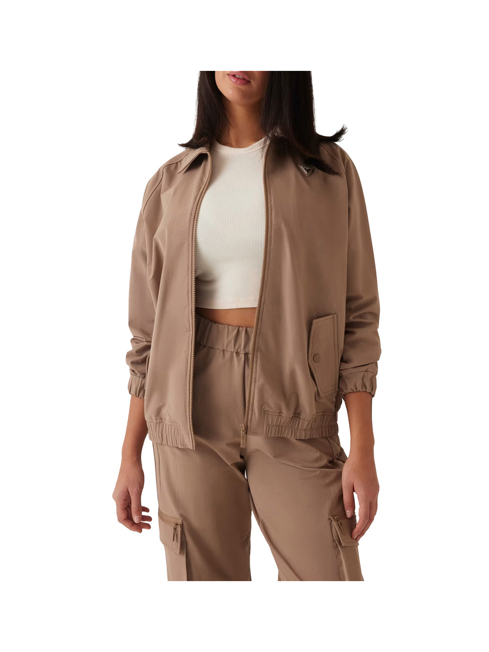 GUESS ATHLEISURE 1 USCITA Guess Giubbotto Donna Cammello - Marrone Cammello