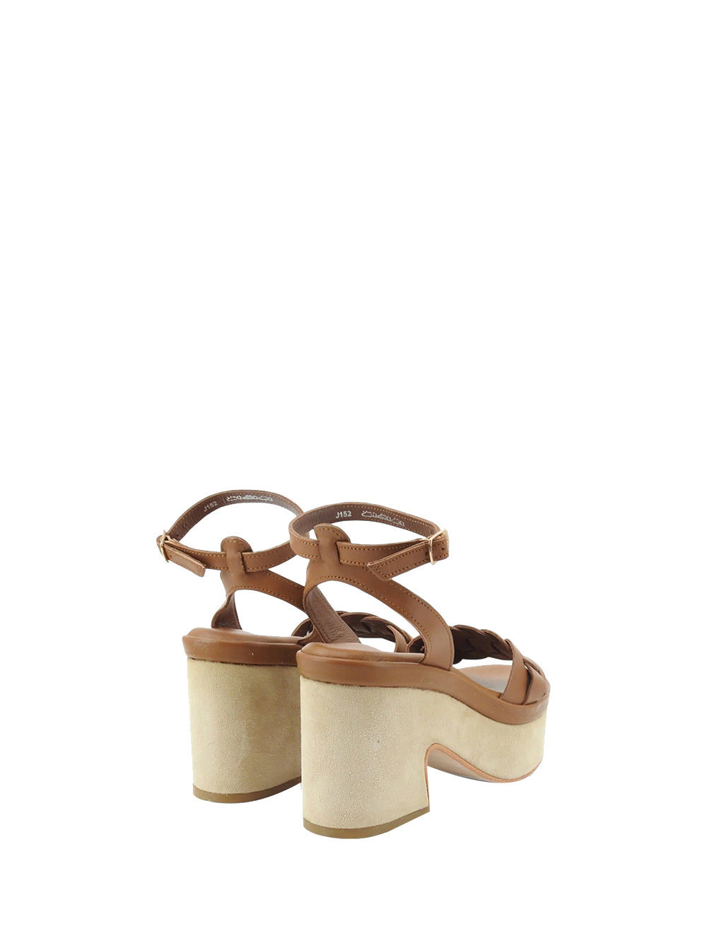 JANET & JANET Janet & Janet Sandalo Basso Donna Cuoio - Marrone Cuoio