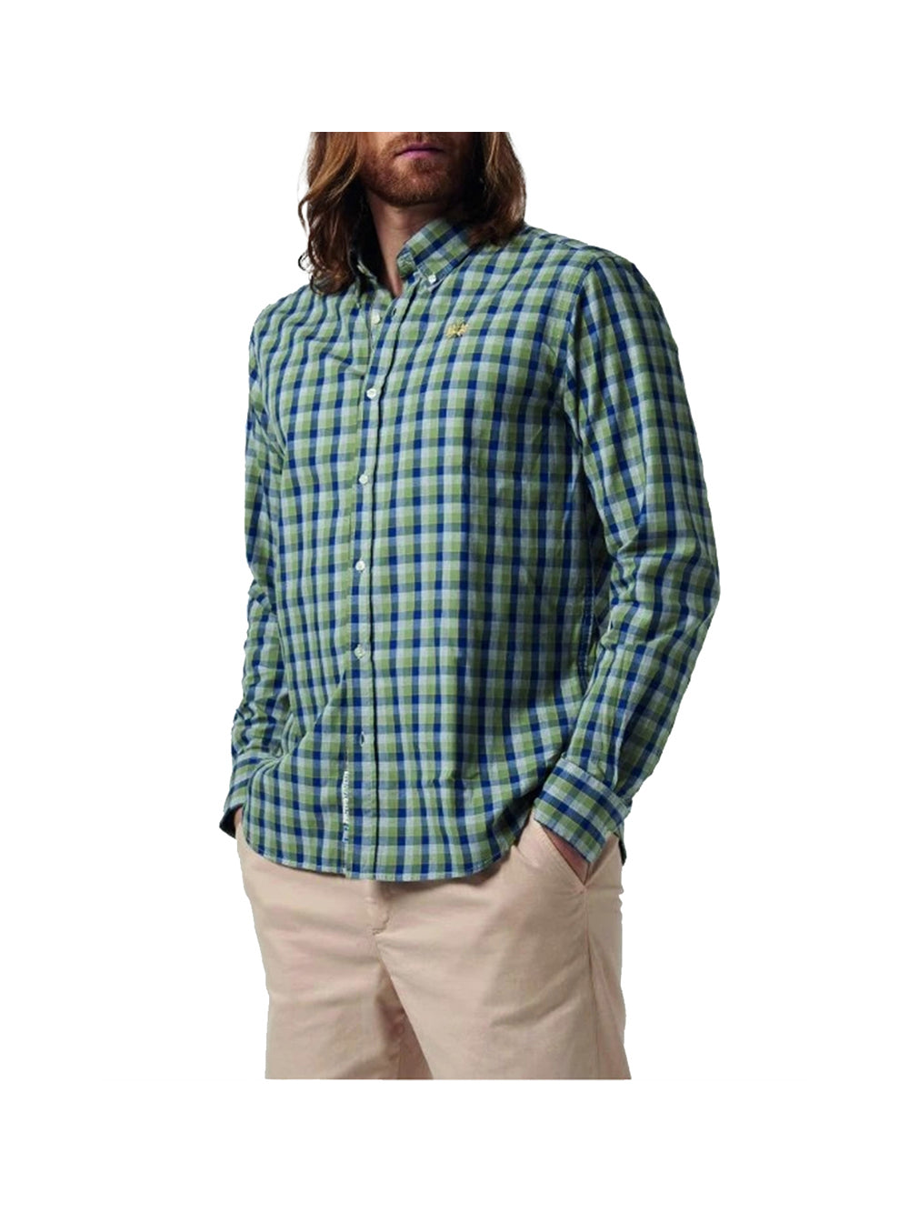 LA MARTINA STC La Martina Camicia Uomo Verde/blu - Multicolore Verde/blu